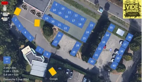 plan vide-grenier de quartier - Mai 2024